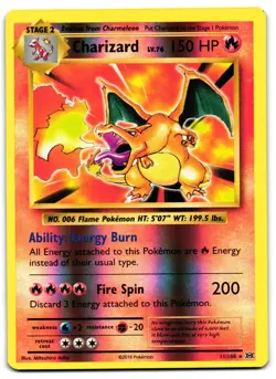 Charizard 11/108 - Evolutions Rare Pokemon TCG Reverse Holo - LP Card - Image 1