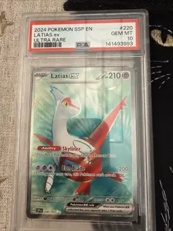 2024 Pokemon Ssp En-Surging Sparks Ultra Rare Latias Ex #220 PSA 10 - Image 1