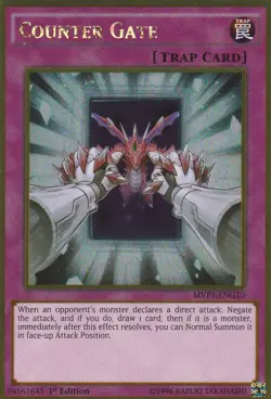 YUGIOH HOLO CARD COUNTER GATE MVP1-ENG10 1ST EDITION - Image 1