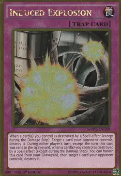 YUGIOH HOLO CARD INDUCED EXPLOSION MVP1-ENG09 1ST EDITION - Image 1