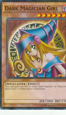 YUGIOH CARD DARK MAGICIAN GIRL YGLD-ENA04 - Image 1