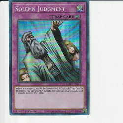 YUGIOH HOLO CARD SOLEMN JUDGMENT MAZE-EN063 1ST EDITION - Image 1