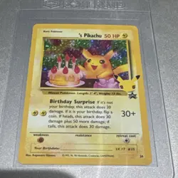 Pokemon Pikachu Birthday Card 24-Holo Celebrations - Image 1