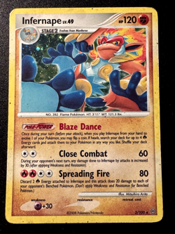 Infernape 3/100 D&P Stormfront Pokemon Card Holo Foil Rare HP - Image 1