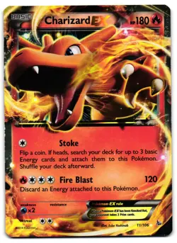 Charizard EX 11/106 - Flashfire Rare EX Pokemon TCG Holo - LP Card - Image 1