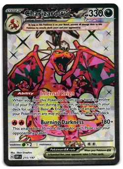 Charizard ex 215/197 - Obsidian Flames Ultra Rare Pokemon TCG - M/LP Card - Image 1