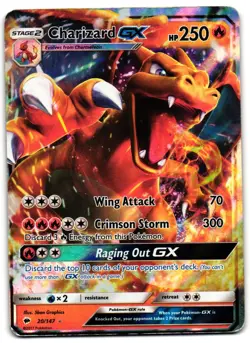 Charizard GX 20/147 - Burning Shadows Rare GX Pokemon TCG Holo - HP Card - Image 1