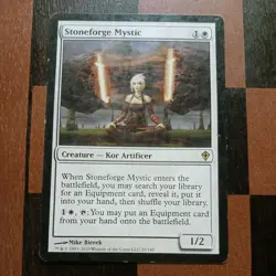 Mtg Stoneforge Mystic MP/LP Worldwake Magic Card Equipment Tutor Rare - Image 1