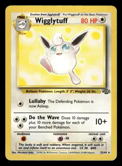 Wigglytuff 32/64 Rare Jungle Set Pokemon Card - 1 - Image 1