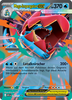Pokemon Mega-Impergator ex Erhabene Helden 043/217 - Image 1