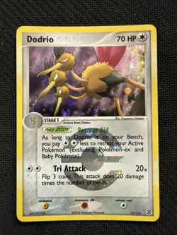 Pokemon TCG Cards Dodrio 21/112 FireRed & LeafGreen Holo Rare NM-M (Swirl) - Image 1