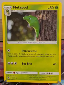 METAPOD 2/149 UNCOMMON SUN & MOON POKEMON MP - Image 1