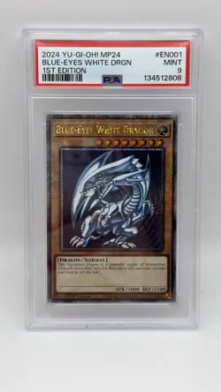 2024 YU-GI-OH! MP24-25TH ANV TIN: DUELING MIRRORS BLUE-EYES WHITE DRAGON PSA 9 - Image 1