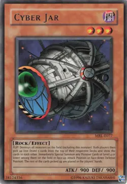 Yugioh Cyber Jar MRL-E077 Rare LP - Image 1
