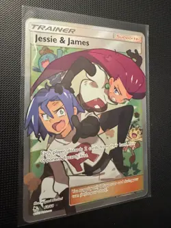 Jessie & James - Full Art Trainer 68/68: Pokemon Hidden Fates Holo TCG Card - Image 1