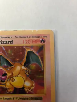 1999 Pokemon Base Set Charizard Shadowless Card 4/102 Heavily Played Condition - Image 3