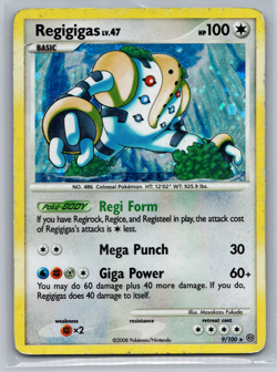 Regigigas 9/100 Holo Rare Stormfront Pokemon Card - Image 1