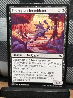 MTG TCG: Thornplate Intimidator 117, Bloomburrow - Image 1