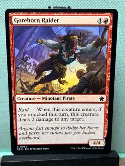 MTG TCG: Gorehorn Raider 89, Foundations - Image 1