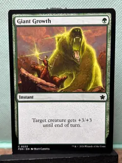 MTG TCG: Giant Growth 223, Foundations - Image 1