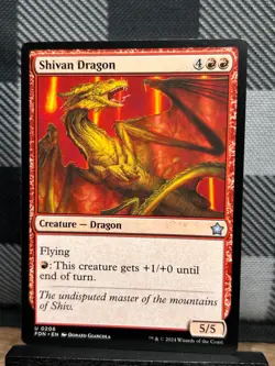 MTG TCG: Shivan Dragon 206, Foundations - Image 1