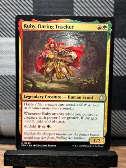 MTG TCG: Ruby, Daring Trickster 245, Foundations - Image 1