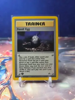 Fossil Egg 72/75 1st Edition Neo Discovery Vintage Trainer Pokemon TCG - Image 1