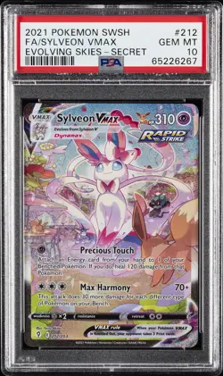 2021 POKEMON SWORD & SHIELD EVOLVING SKIES SECRET FULL ART/SYLVEON VMAX PSA 10 - Image 1