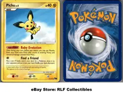 2009 Pokemon, Pop Series 9, #11/17 Pichu Lv. 5, Uncommon - Image 1
