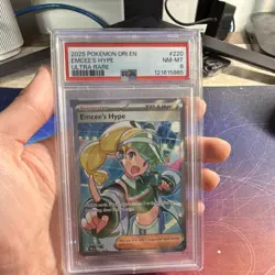 PSA 8 Emcee's Hype Ultra Rare Holo 220/182 Sv10: Destined Rivals 2025 Pokemon - Image 1