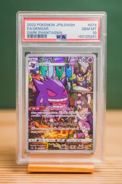 2022 POKEMON JPN SWORD & SHIELD DARK PHANTASMA #074 FULL ART/GENGAR PSA 10 - Image 1