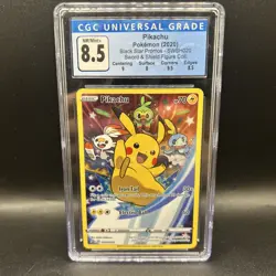 CGC 8.5 2020 POKEMON SWSH020 PROMO FIGURE Collection PIKACHU - Image 1