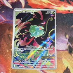 Pokemon TCG Bulbasaur Mega Evolution Stamped 133/132 Illustration Rare Holo - Image 1