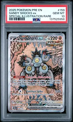 2025 Pokemon Prismatic Evolutions #159 Sandy Shocks Ex SIR - PSA 10 - Image 1