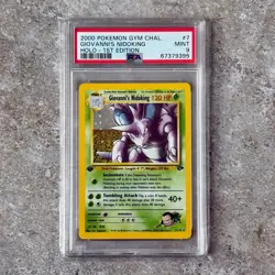 PSA 9 1st Edition GIOVANNI'S NIDOKING #7 holo - Gym Challenge 2000 WOTC Pokemon - Image 1