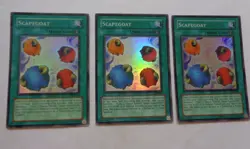 Playset: 3x Scapegoat SDJ-041 (Super Rare, Unlimited, Played / MP) Yugioh - Image 1