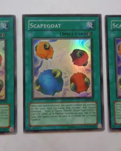 Playset: 3x Scapegoat SDJ-041 (Super Rare, Unlimited, Played / MP) Yugioh - Image 4