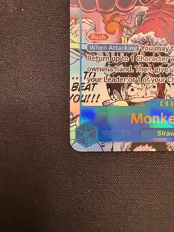 2025 One Piece A Fist of Divine Speed Monkey.D.Luffy Manga Alt Art #OP11-058 - Image 4