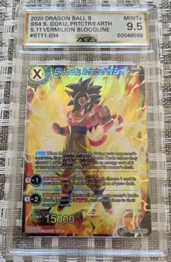 SS4 Son Goku, Protector of the Earth SR Dragon Ball Super Card Game AGS 10 - Image 2