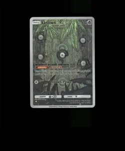 FAN-ART READ DESCRIPTION BELOW HOLO Unown Card Unown Pokemon Card p1 - Image 1