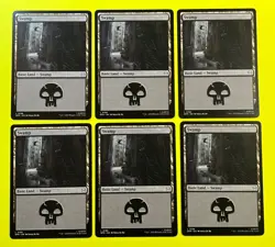 SPIDER-MAN MAR MTG Swamp Basic Land Card Lot x6 – Black Mana – Artwork L0196 L2 - Image 1