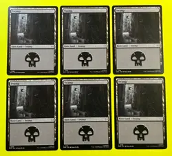 SPIDER-MAN MAR MTG Swamp Basic Land Card Lot x6 – Black Mana – Artwork L0196 L2 - Image 2