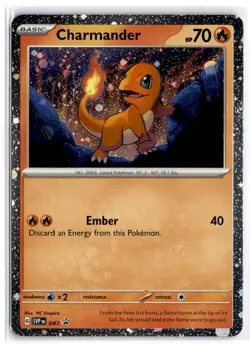 Pokemon Charmander Cosmos Holo Promo Holo SV Cards 047 Tail Swirl - Image 1