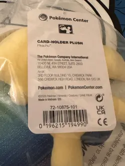Pokemon Center Excel EUIC 2026 London Exclusive Pikachu Plush Card Holder NEW - Image 4