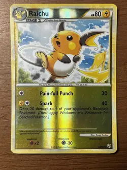 Pokemon RAICHU Card 33/90 Reverse Holo Uncommon LP Undaunted Moderate Play TCG - Image 1