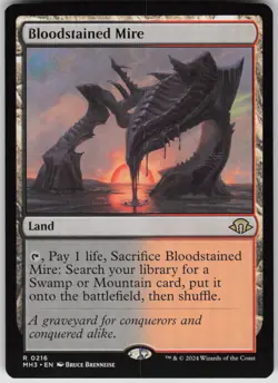 MTG Bloodstained Mire Normal NM Modern Horizons 3 Magic 216 - Image 1