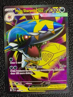 Pokemon TCG: Mega Sharpedo ex 113/094 Me02: Phantasmal Flames Holo - Image 1