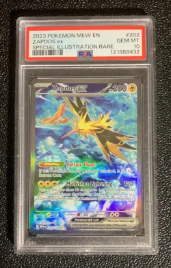Pokemon TCG: Zapdos ex #202 | PSA 10 | 151 Holo - Image 1