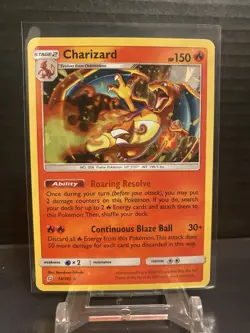 Charizard - 14/181 - Pokemon Team Up Cracked Ice Holo Promo LP - Image 2