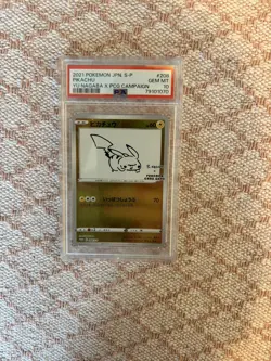 Japanese Pokemon Yu Nagaba Pikachu - Promo - 208/S-P - PSA 10 - Image 1